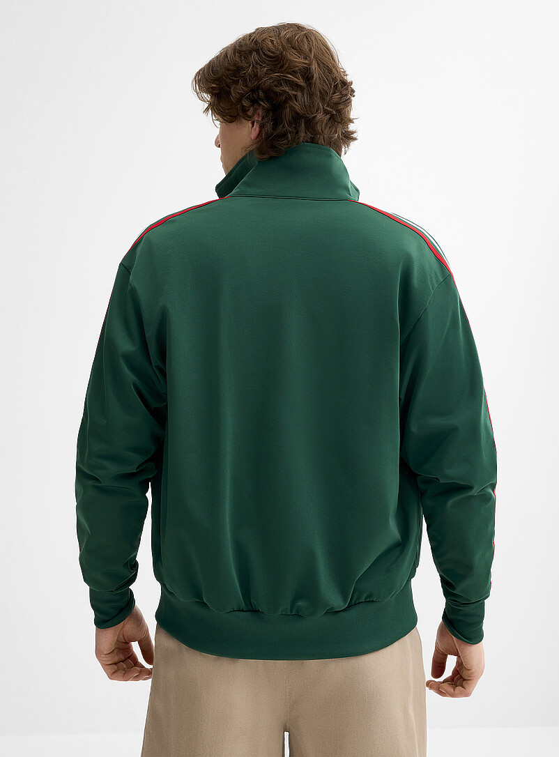 Adidas Originals: La veste <i>track</i> Firebird 3 bandes tricolores Vert pour homme