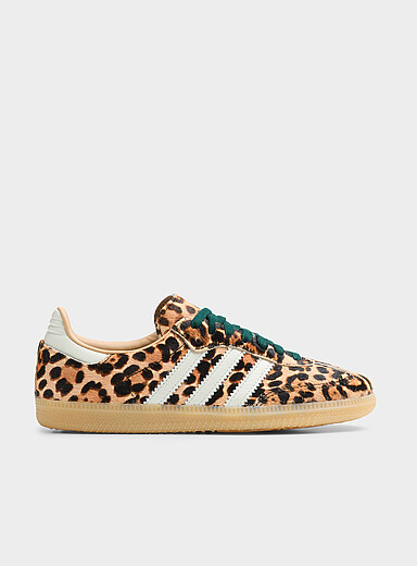 Adidas Originals: Le sneaker Samba cuir poilu l&eacute;opard Femme L&eacute;opard pour femme