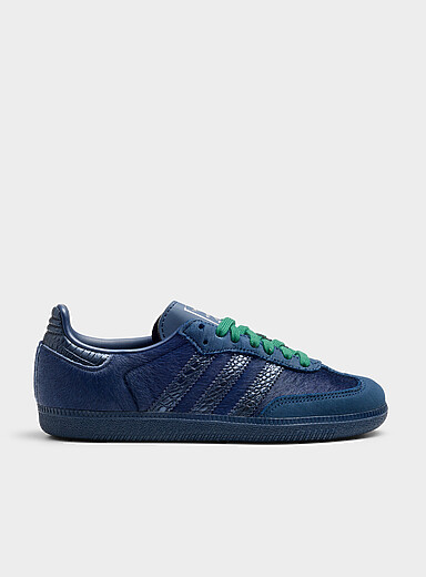 Adidas Originals Navy/Midnight Blue Navy pony hair leather Samba sneakers Women for women
