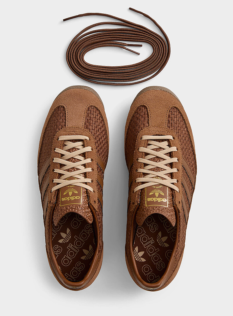 Adidas Originals: Le sneaker SL 72 OG su&egrave;de et jute Femme Brun pour femme
