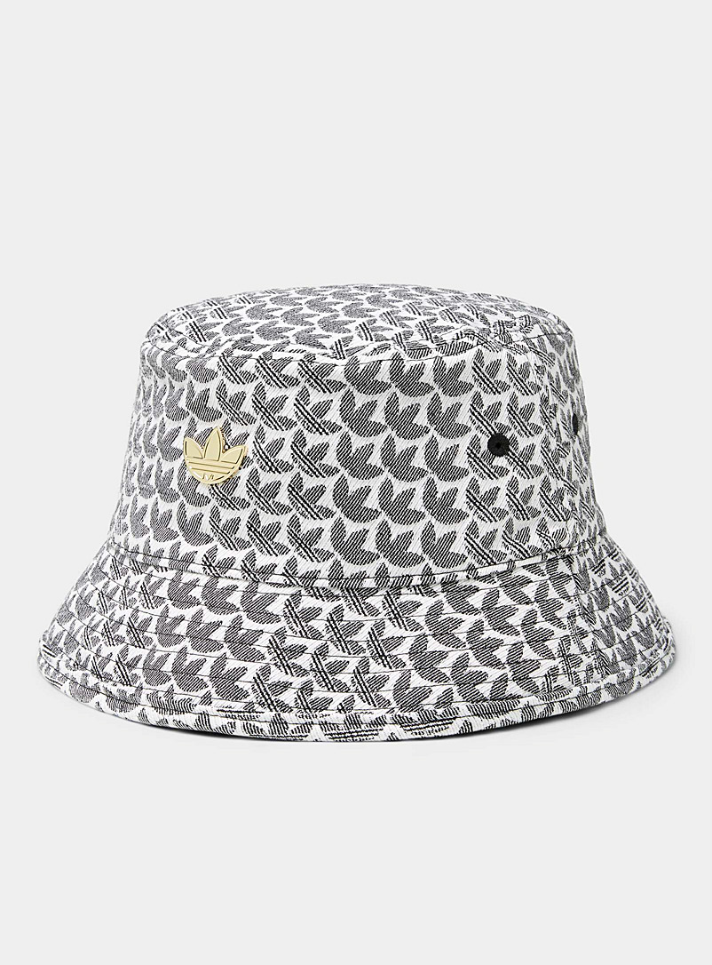Adidas Originals Patterned White Repeat-logo bucket hat for women