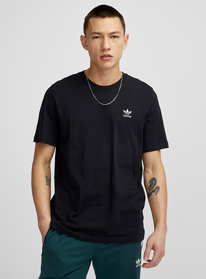 Adidas Originals Black Trefoil logo T-shirt for men