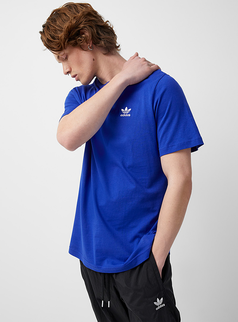 Adidas Originals: Le t-shirt logo Trefoil Bleu royal-saphir pour homme