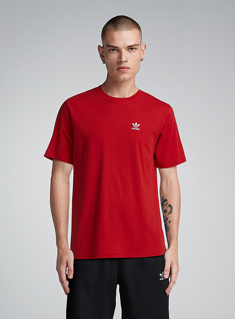 Adidas Originals: Le t-shirt logo Trefoil Rouge pour homme