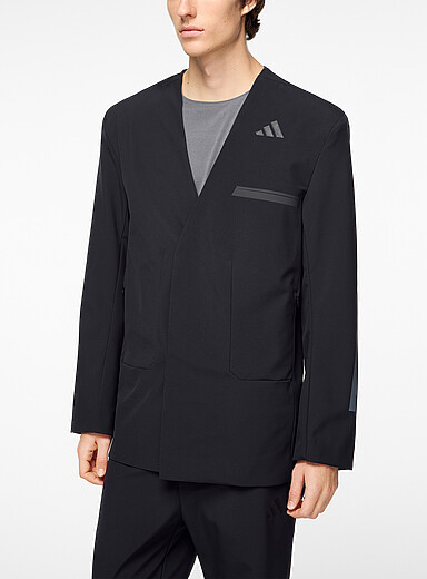 Adidas x entire studios Black Z.N.E. crossover technical jacket for men
