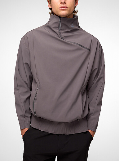 Adidas x entire studios: Le blouson coupe-vent fermeture oblique  Charbon pour homme