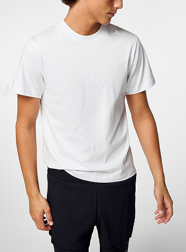 Adidas x entire studios White Shoulder logo essential T-shirt for men