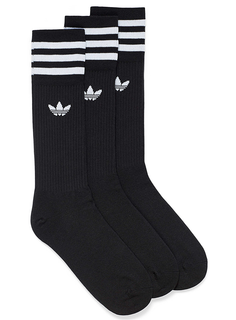 adidas long black socks