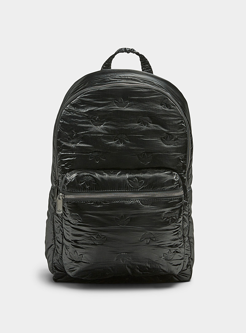 Adidas Originals: Le sac à dos logo toile satinée Noir pour femme