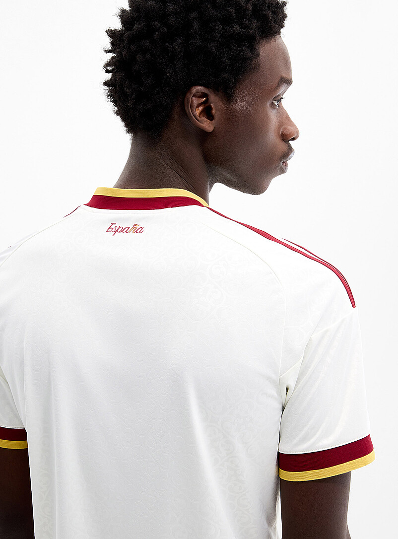 Adidas Originals White Logo and jacquard soccer jersey for men