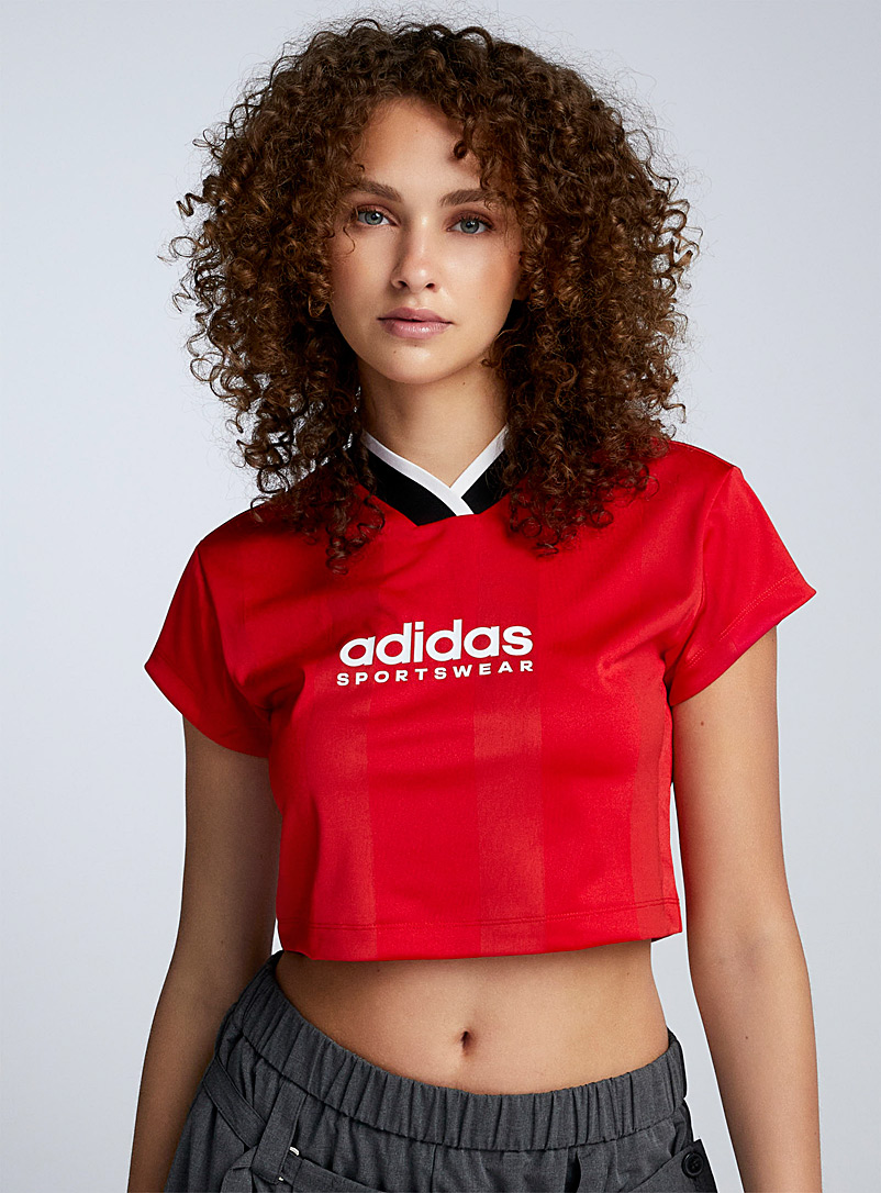 Adidas Originals: Le t-shirt soccer rouge Rouge vif-écarlate pour femme