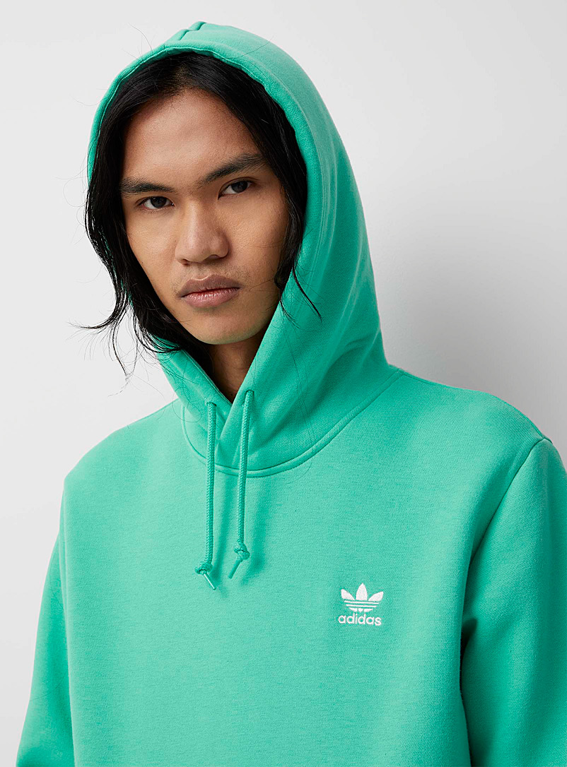 Adidas Originals Green Trefoil logo hoodie for men