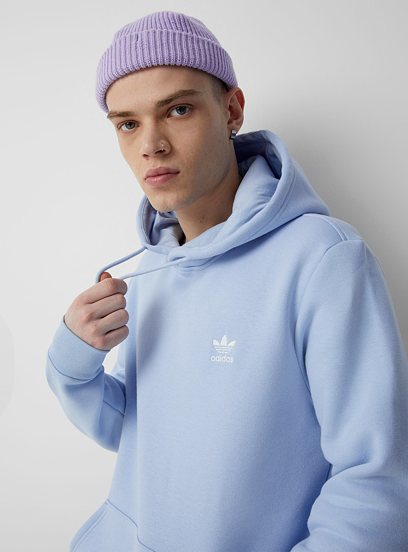 Adidas Originals Light blue Trefoil logo hoodie for men