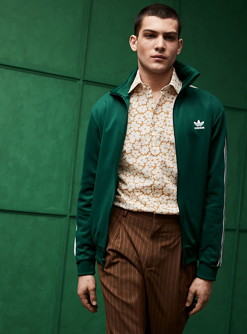 Adidas Originals Green Beckenbauer imperial-green track jacket for men