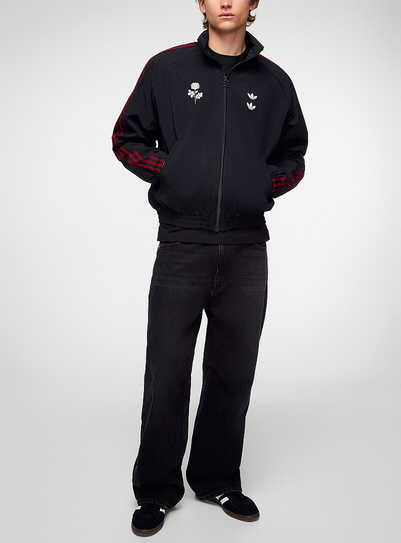 Embroidered rose track jacket | Adidas x Willy Chavarria | Shop