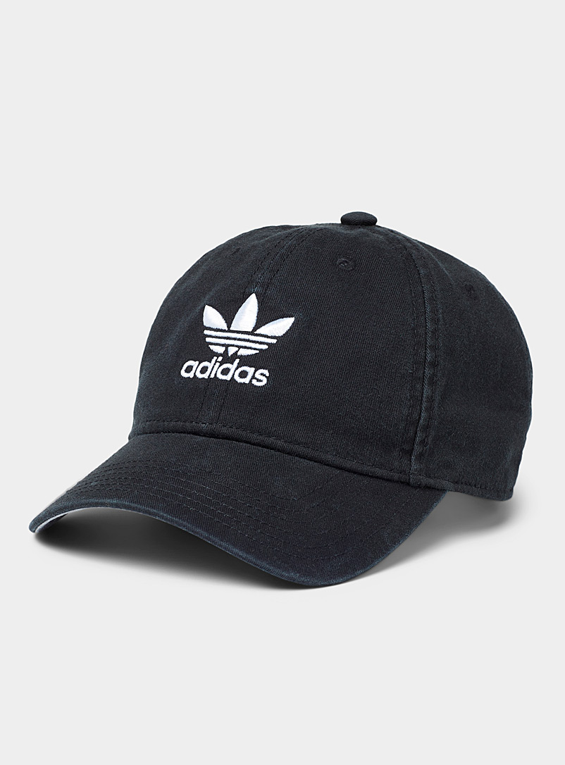 Adidas Originals: La casquette broderie signature Noir pour femme