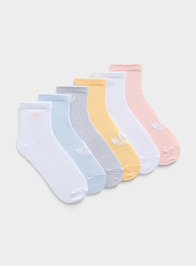 Les chaussettes cheville logo contraste Ensemble de 6