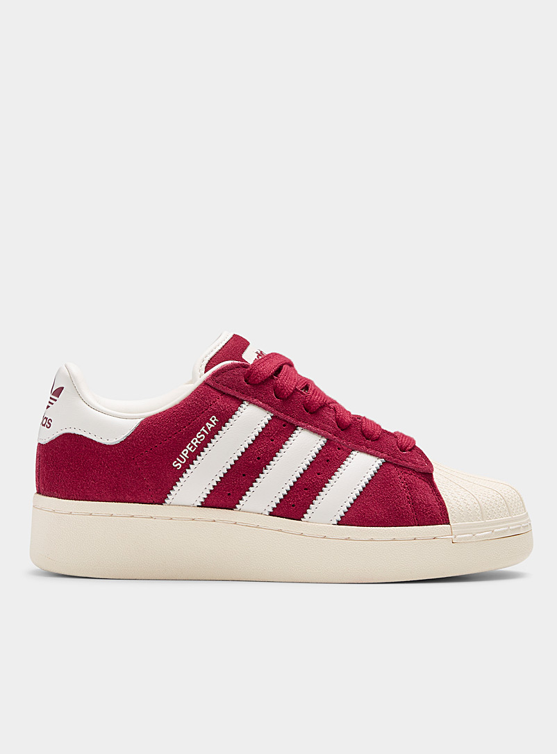 Adidas Originals Ruby Red Superstar XLG burgundy sneakers Women for women