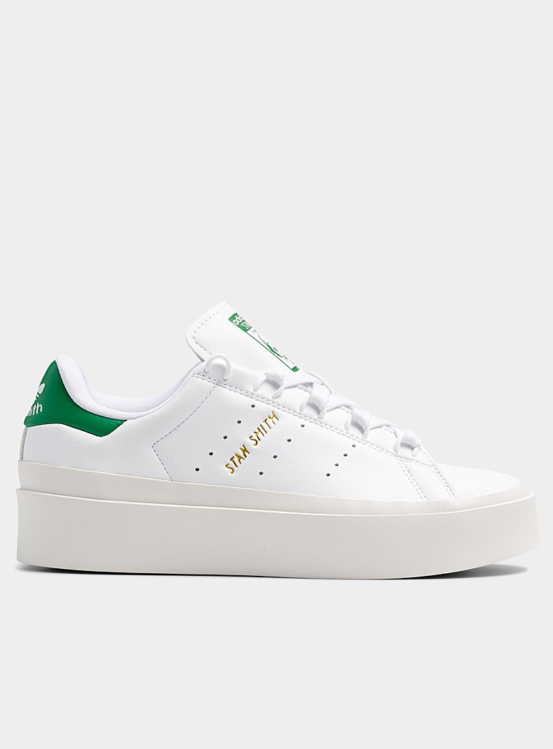 Adidas Originals: Le sneaker Stan Smith blanc et vert Femme Blanc pour femme
