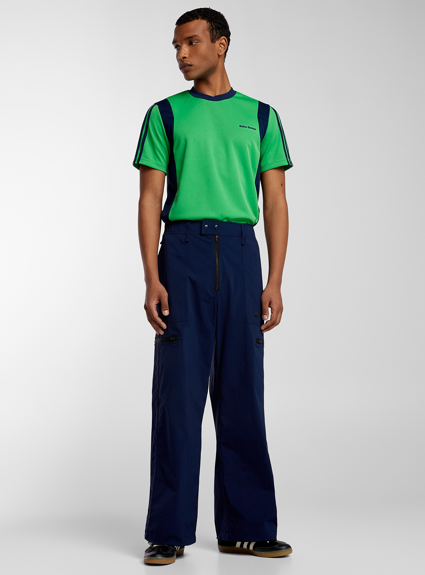 Adidas X Wales Bonner Statement Cargo Pant In Marine Blue