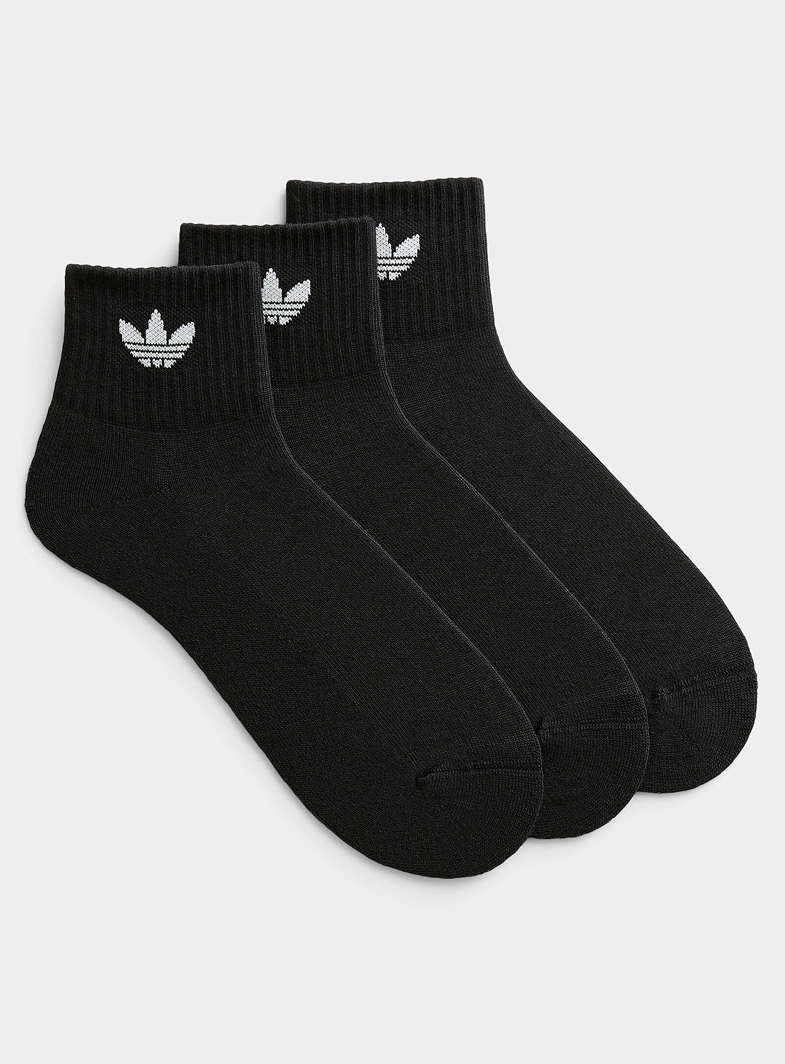 Adidas Originals Logo Signature Socks 3-pack In Black