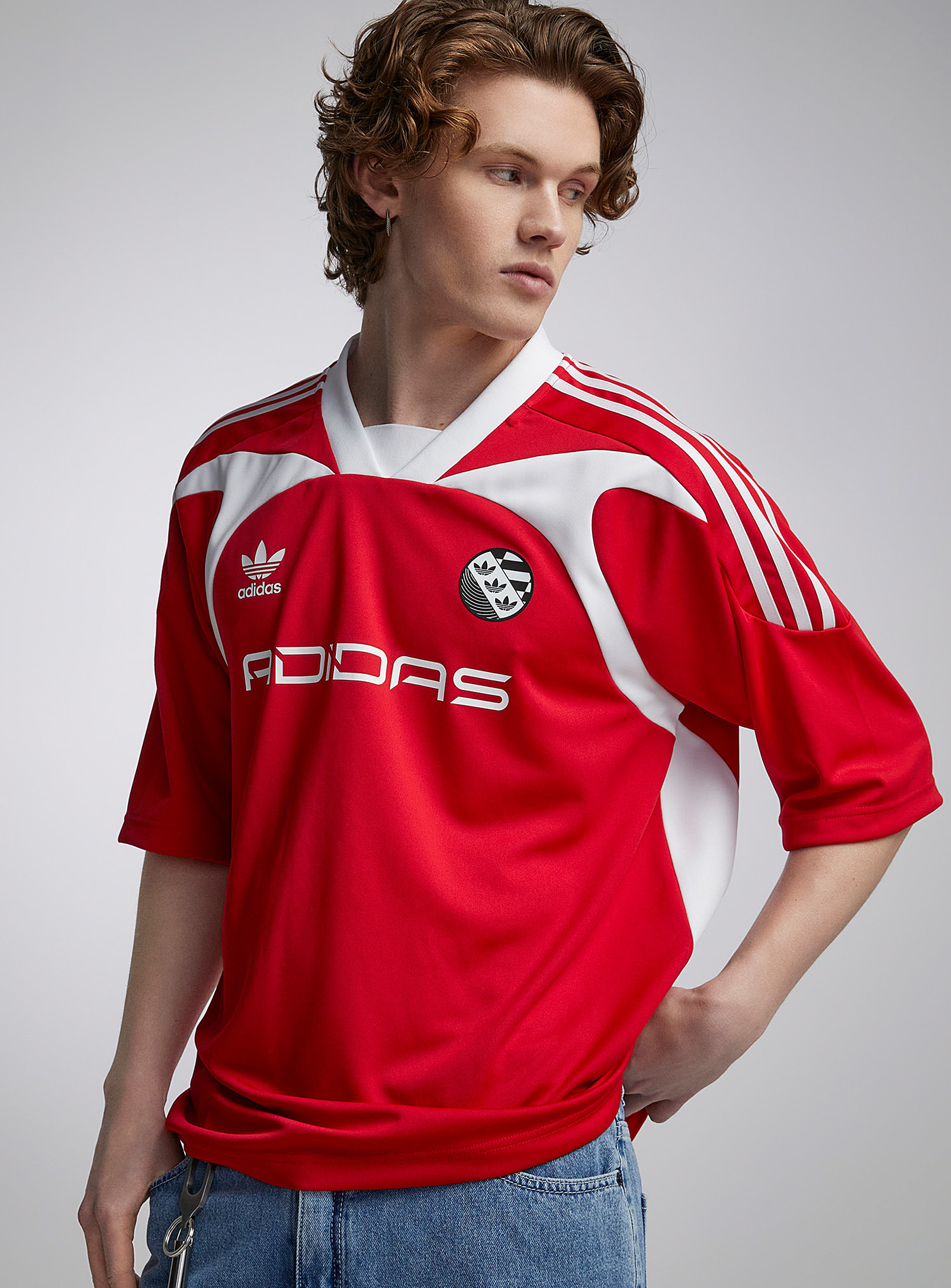 Adidas Originals Adilenium Soccer Jersey In Red
