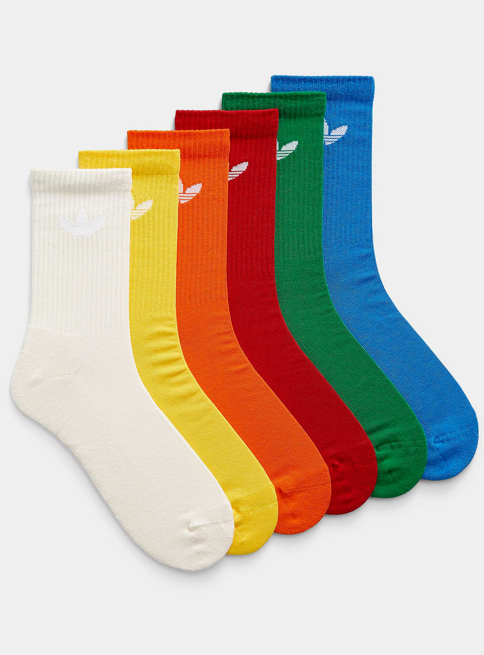 Adidas Originals - Men's Solid athletic socks 6-pack