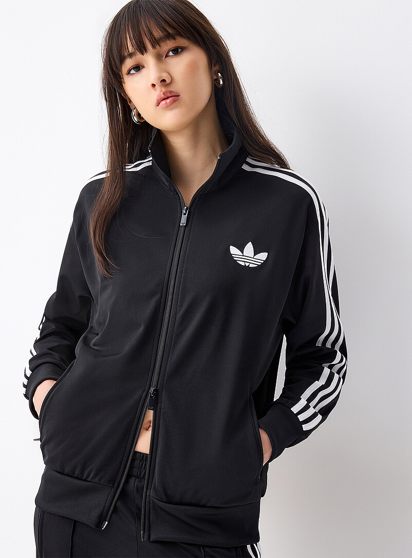 Mock-neck knit track jacket product image (primary)