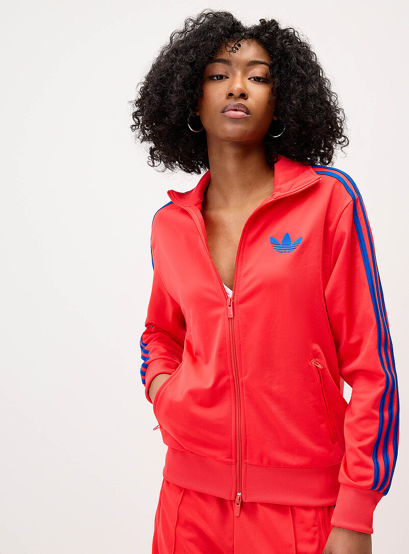 Mock-Neck Knit Track Jacket