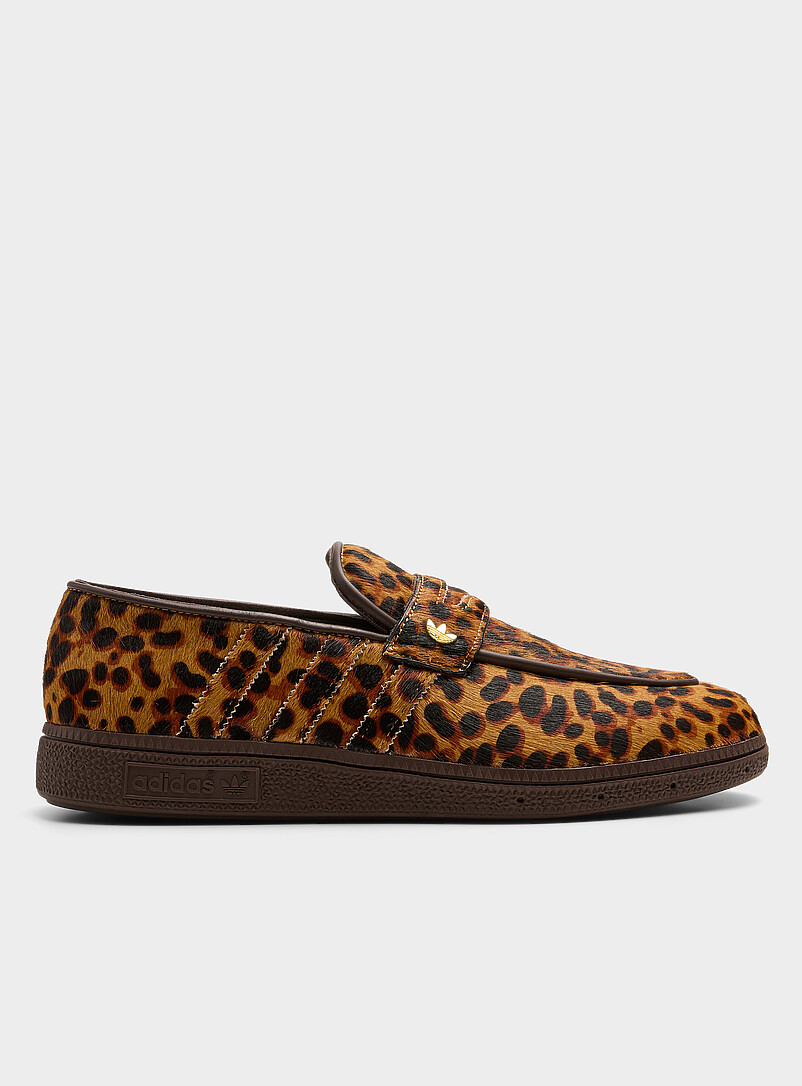Handball Spezial Leopard Pony Hair Leather Penny Loafers Women