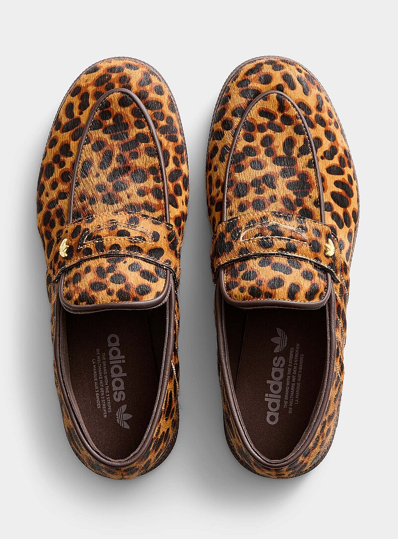Handball Spezial leopard pony hair leather penny loafers Women product image 3