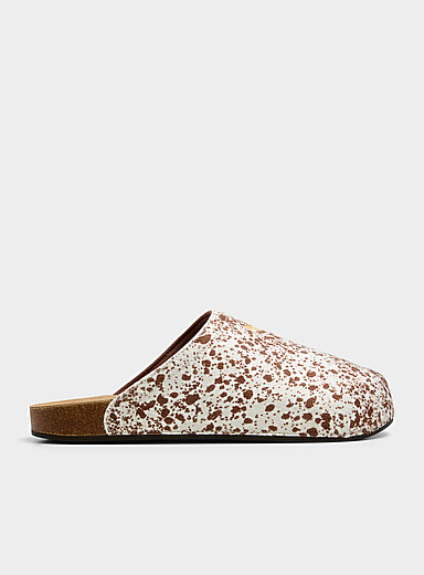 Adimule cowhide pony hair leather mules Men