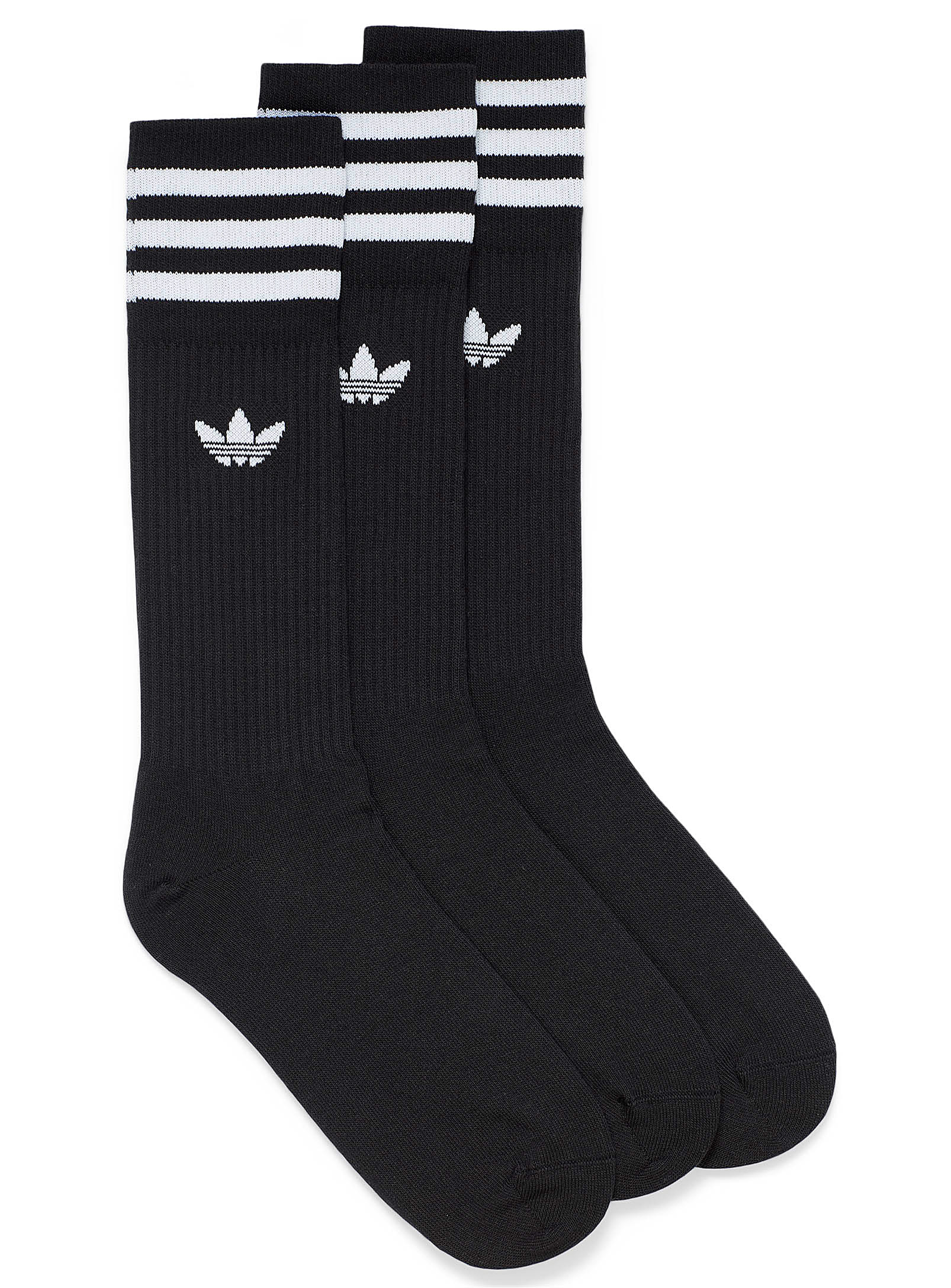Adidas Originals Sports Socks Set Of 3 In Black
