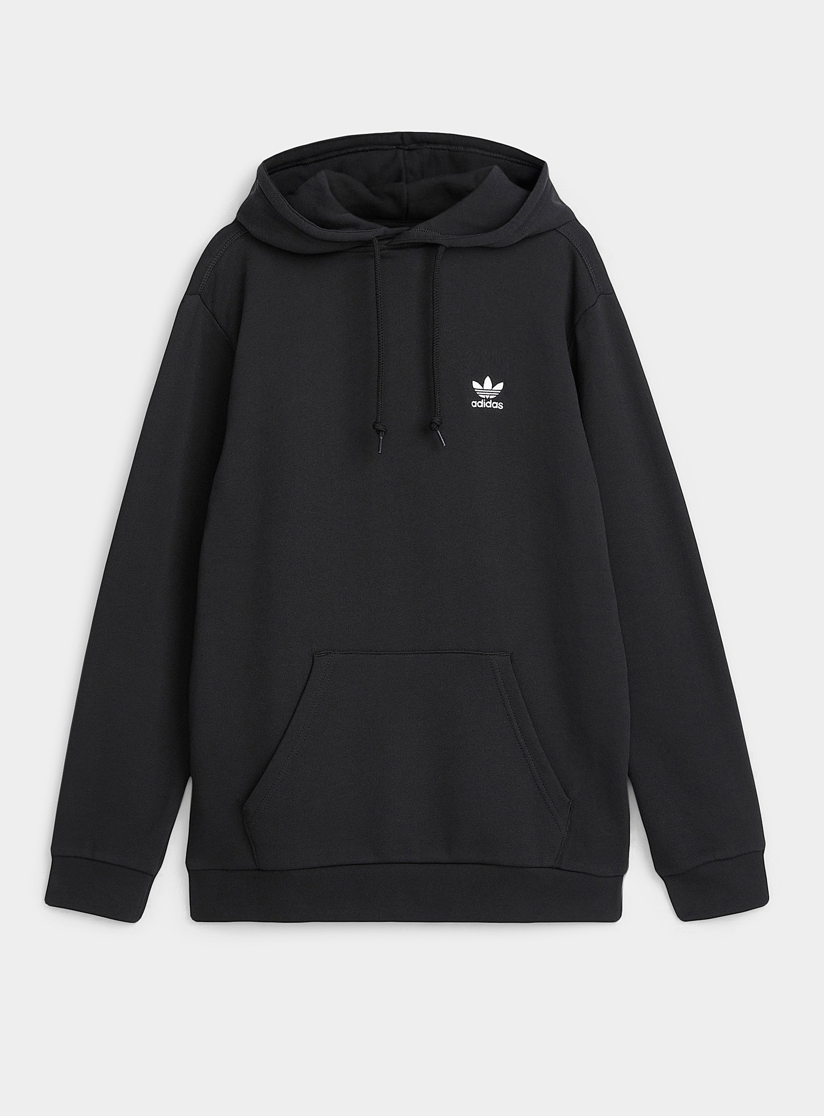 Shop Adidas Originals Trefoil Logo Hoodie In Black