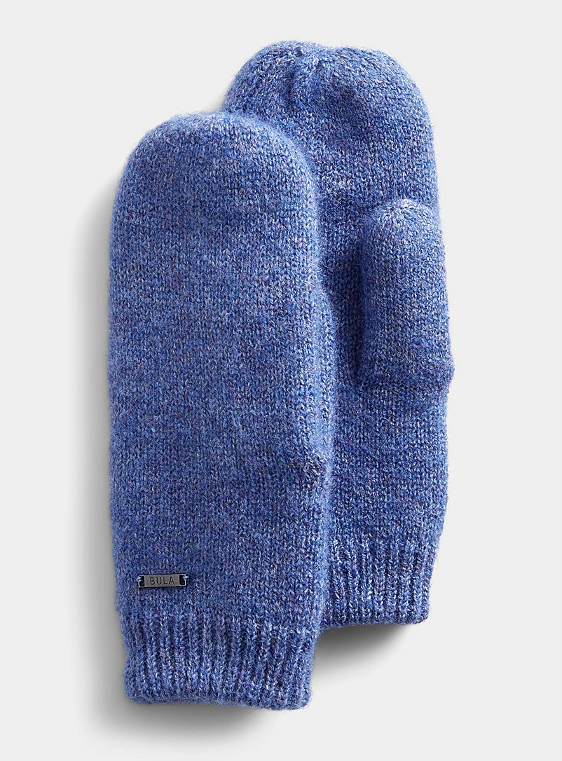 Bula Dark Blue Ultra-soft recycled knit mittens for women