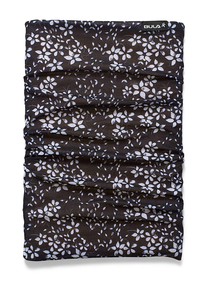 Bula Patterned Black Fine printed tube scarf for women