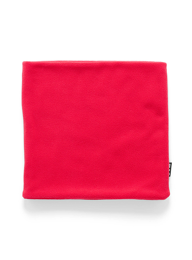 Bula Cherry Red Power fleece solid tube scarf for women