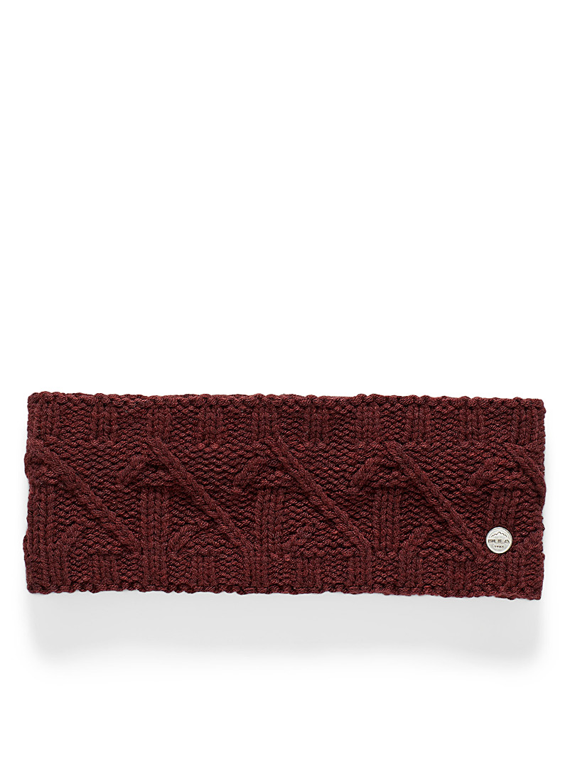 Bula Ruby Red Modern knit headband for women
