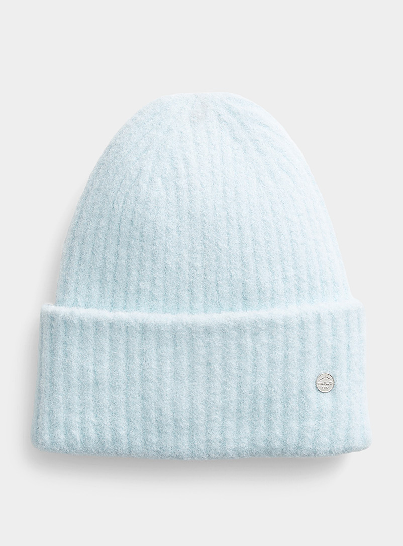 Bula Baby Blue Fluffy ribbed tuque for women