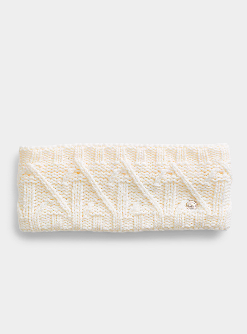 Bula Ivory White Modern knit headband for women