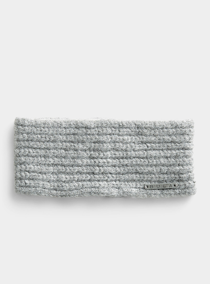Bula Light Grey Hechi ribbed-knit headband for women