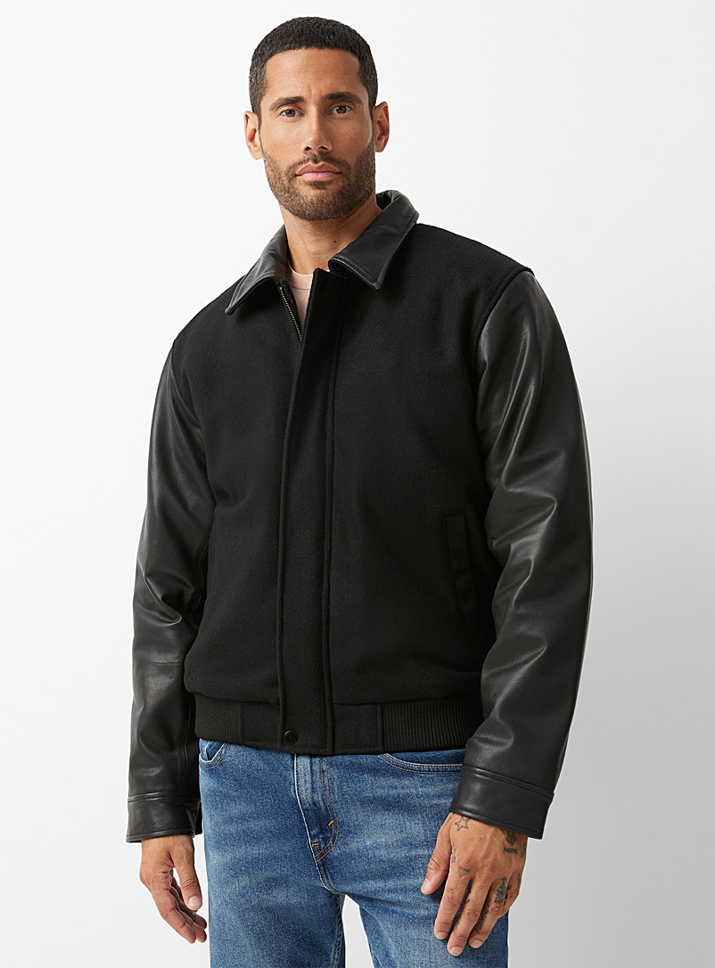 Le 31 Black Monochrome preppy jacket for men