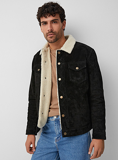 Sherpa-lined suede jacket | Le 31 | Shop Men's Leather & Suede Jackets ...
