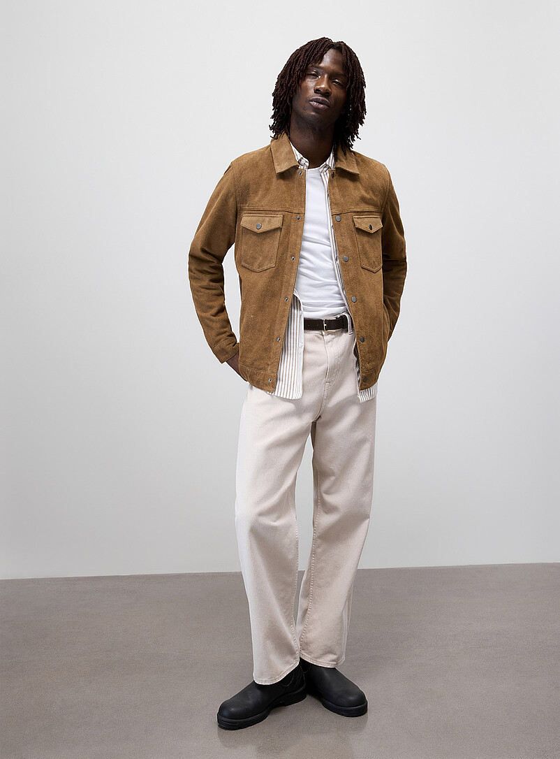 Minimalist suede jacket product image 2