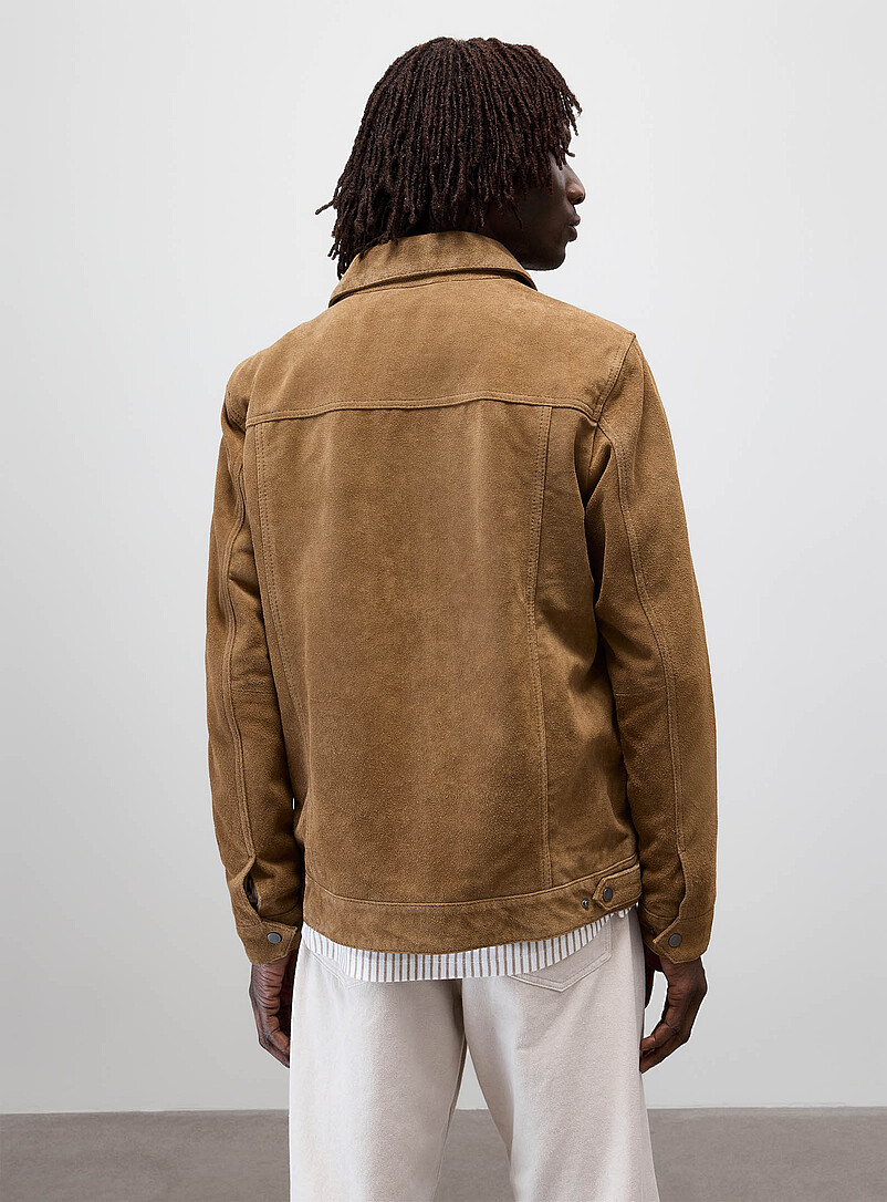 Minimalist suede jacket product image 3