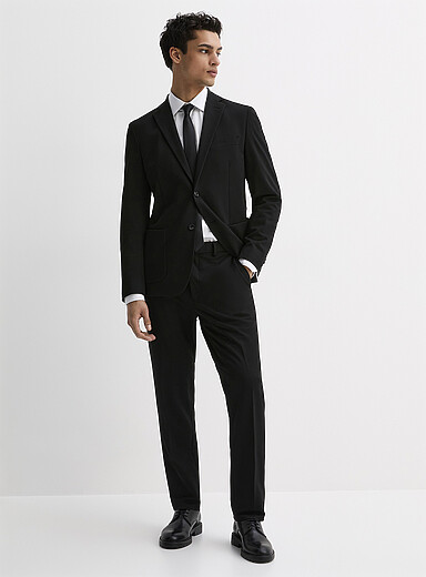 Textured knit suit <b>Semi-slim fit</b>