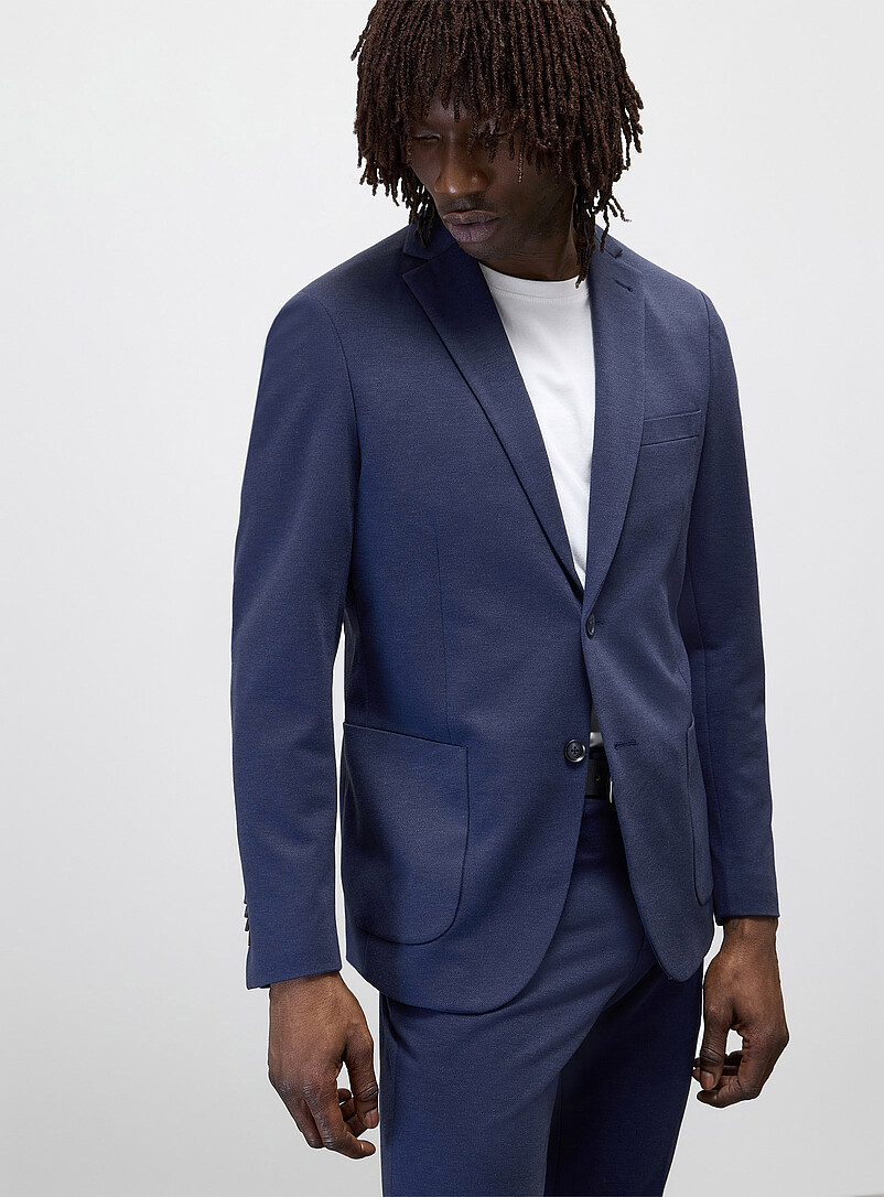 Bosco: Le complet tricot textur&eacute; <b>Coupe semi-ajust&eacute;e</b> Noir pour homme