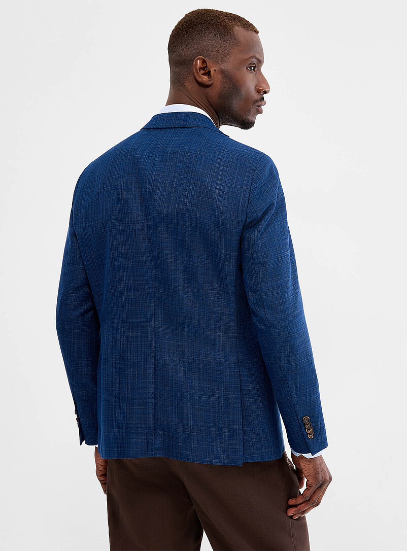 Bosco Chocolate/Espresso Structured chambray jacket <b>Semi-slim fit</b> for men