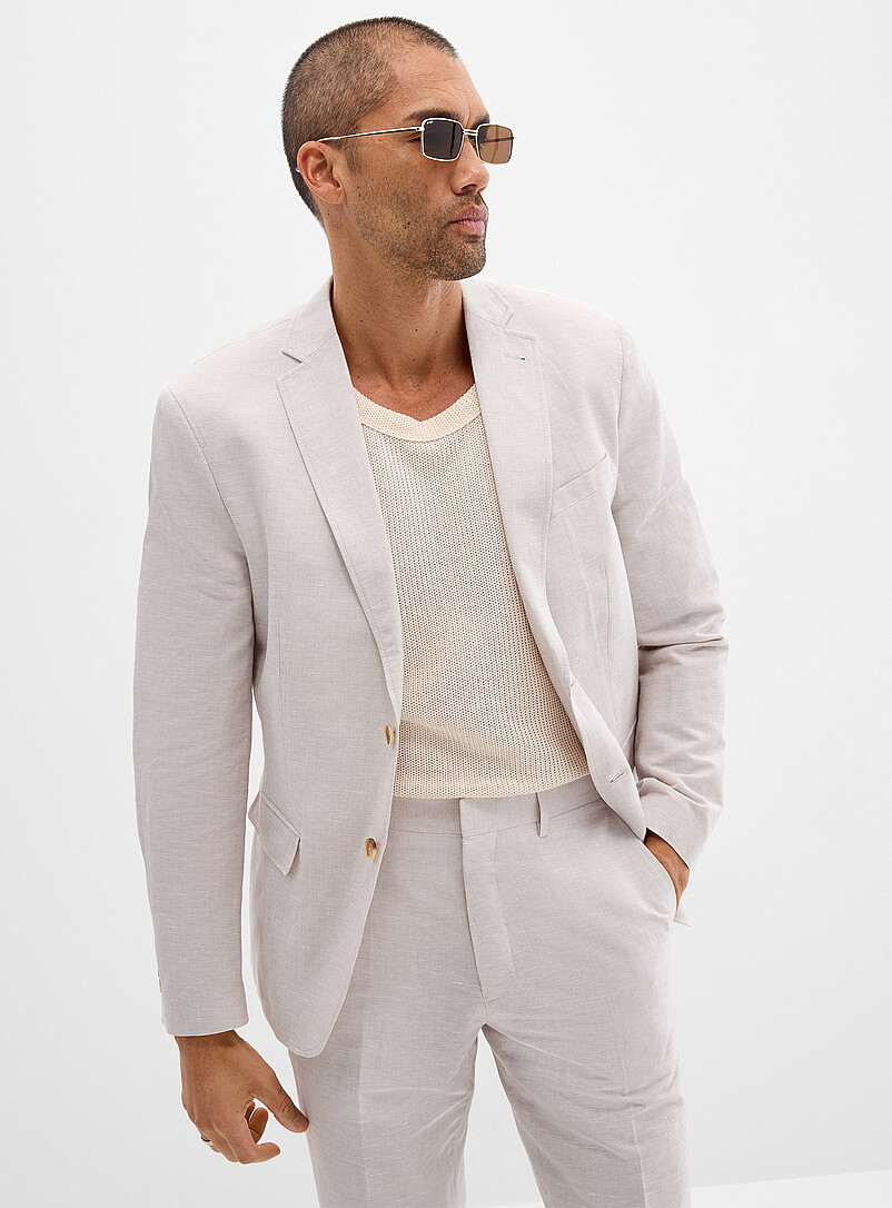 Linen-Cotton Suit Jacket Semi-Slim Fit