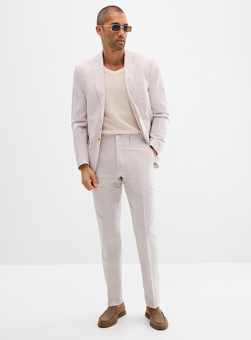 Linen-Cotton Pant Semi-Slim Fit